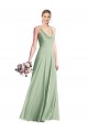 Buy Long Sage Sleeveless A-Line Open Back Evening Dress