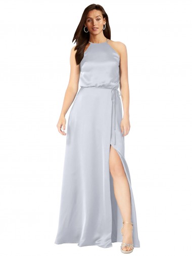 Buy Long Fog Sleeveless A-Line Open Back Formal Evening Dress