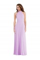 Buy Long Lilac Sleeveless A-Line Low Back Semi Formal Evening Dress