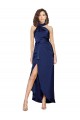 Buy Long Sapphire Sleeveless A-Line High Low Evening Dress