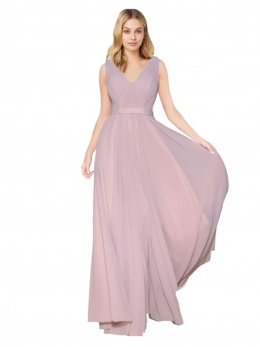 Buy Long Primrose Sleeveless A-Line V-Back Formal Evening Dress