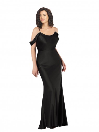 Buy Long Black Sleeveless A-Line Low Back Formal Evening Dress