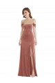 Buy Long Cinnamon Rose Sleeveless A-Line Semi Formal Evening Dress