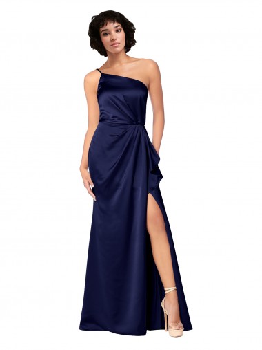 Buy Long Sapphire Sleeveless A-Line Black Tie Evening Dress