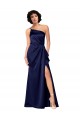 Buy Long Sapphire Sleeveless A-Line Black Tie Evening Dress