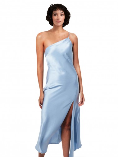 Buy Midi Length Light Sky Blue Sleeveless A-Line Formal Evening Dress