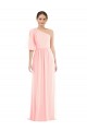 Buy Long Pink Bell Sleeves A-Line Semi Formal Evening Dress