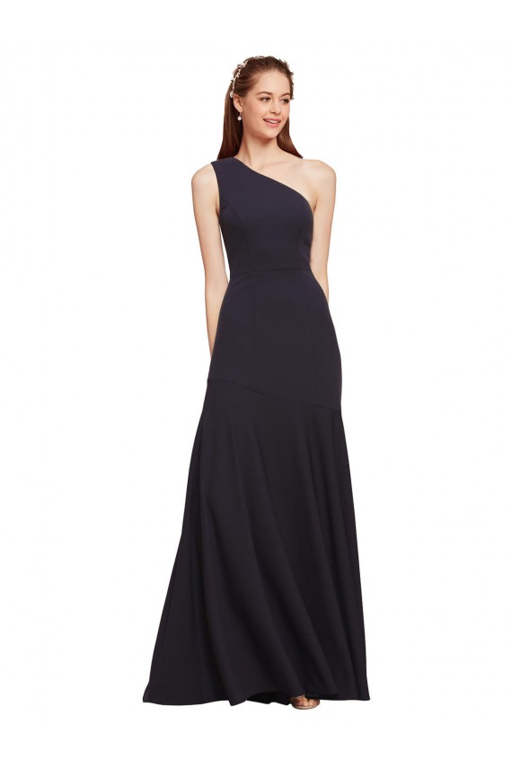 Buy Long Dark Navy Sleeveless A-Line Formal Evening Gown