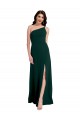 Buy Long Midnight Green Sleeveless A-Line Open Back Formal Evening Dress