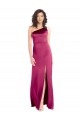 Buy Long Fuchsia Sleeveless A-Line Open Back Formal Evening Dress