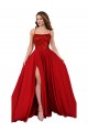 Buy Long Red Sleeveless A-Line Open Back Semi Formal Evening Dress