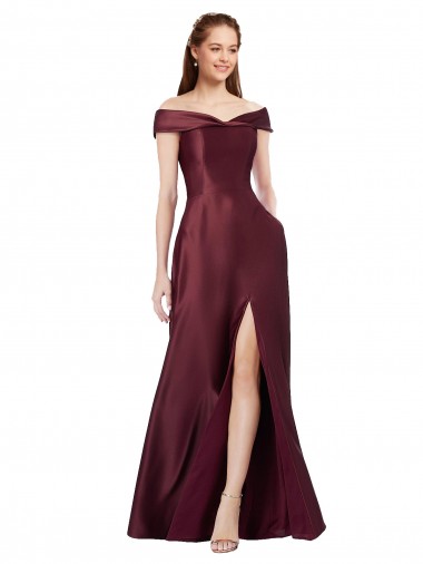 Buy Long Burgundy Gold Cap Sleeves A-Line Black Tie Evening Dress