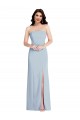Buy Long Light Sky Blue Sleeveless A-Line Low Back Formal Evening Dress