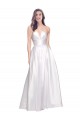 Buy Long White Sleeveless A-Line Low Back Formal Evening Dress