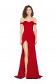 Buy Long Red Sleeveless A-Line Silky Satin Formal Evening Dress