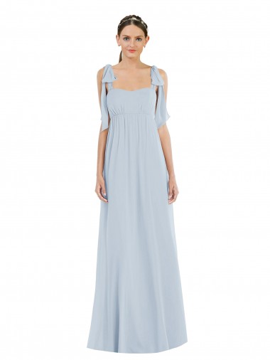 Buy Long Sea Glass Sleeveless A-Line Low Back Semi Formal Evening Dress