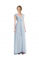 Buy Long Sea Glass Sleeveless A-Line V-Back Black Tie Evening Dress