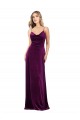Buy Long Grape Sleeveless A-Line Open Back Formal Evening Dress