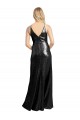 Buy Long Black Sleeveless A-Line V-Back Sequin Formal Evening Dress