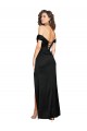 Buy Long Black Sleeveless A-Line Low Back Black Tie Evening Dress