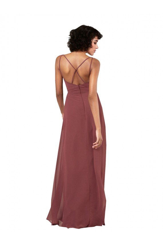 Buy Long Black Sleeveless Column Open Back Formal Evening Dress