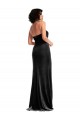 Buy Long Black Sleeveless Mermaid Low Back Stretch Velvet Formal Evening Dress