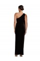 Buy Long Black Sleeveless Sheath Stretch Velvet Formal Evening Dress