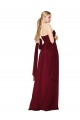 Buy Long Burgundy Sleeveless A-Line Formal Evening Dress