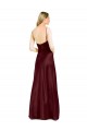Buy Long Burgundy Gold Sleeveless A-Line Center Front Slit Evening Dress