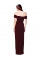 Buy Long Burgundy Gold Sleeveless Mermaid Low Back Formal Evening Dress