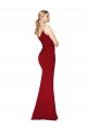 Buy Long Burgundy Sleeveless Mermaid V-Back High Slit Formal Evening Dress