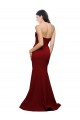 Buy Long Burgundy Sleeveless Sheath Low Back Formal Evening Dress