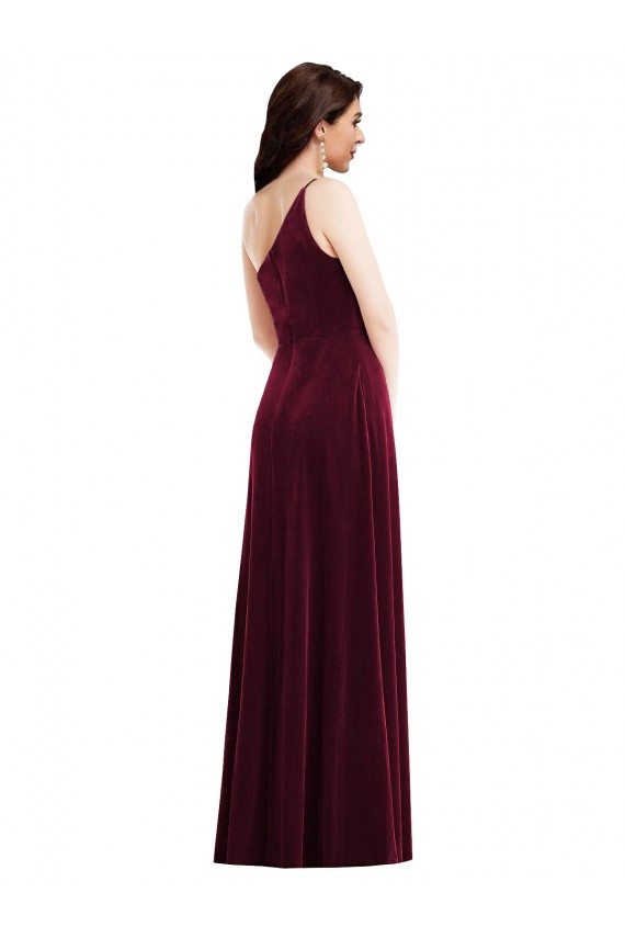 Buy Long Burgundy Sleeveless Trumpet Black Tie Evening Dress