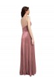 Buy Long Cinnamon Rose Sleeveless A-Line Low Back Formal Evening Dress
