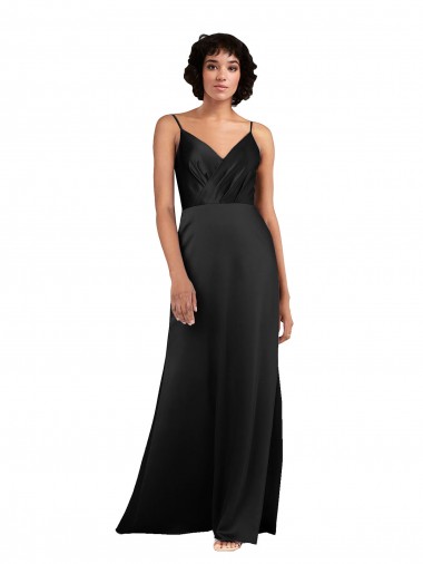 Buy Long Black Sleeveless Column Formal Evening Dress
