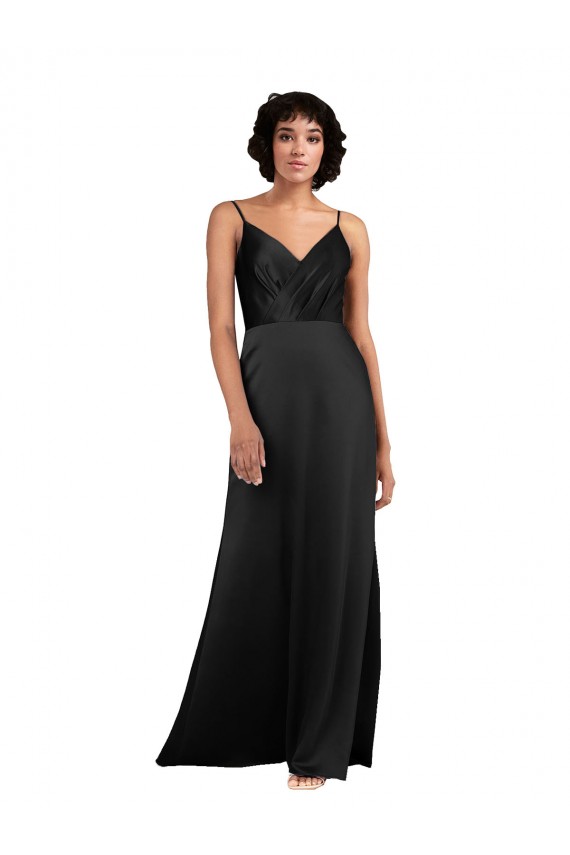 Buy Long Black Sleeveless Column Formal Evening Dress