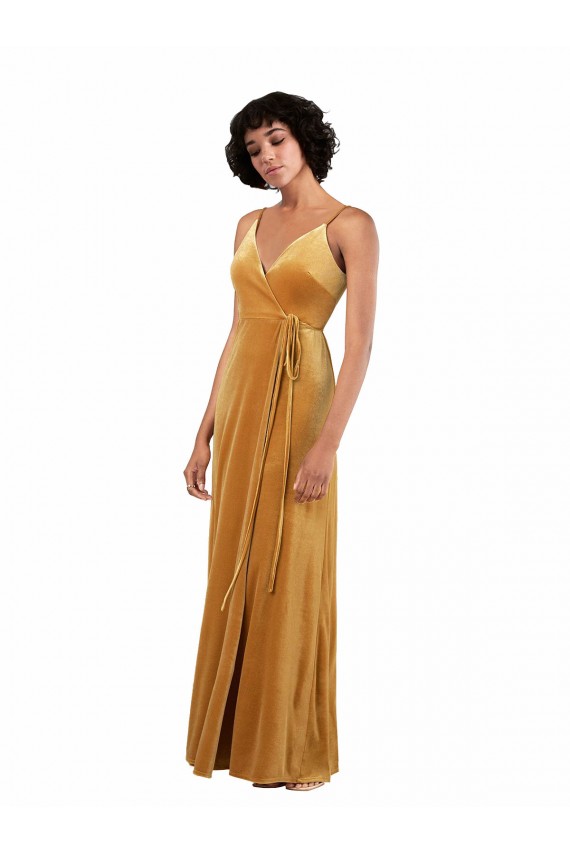 Buy Long Gold Sleeveless Column V-Back Black Tie Evening Dress