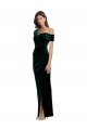 Buy Long Dark Green Sleeveless Sheath High Low Evening Dress