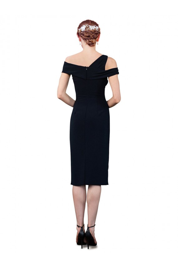 Buy Cocktail Length Dark Navy Sleeveless Mermaid Formal Evening Dress