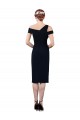 Buy Cocktail Length Dark Navy Sleeveless Mermaid Formal Evening Dress