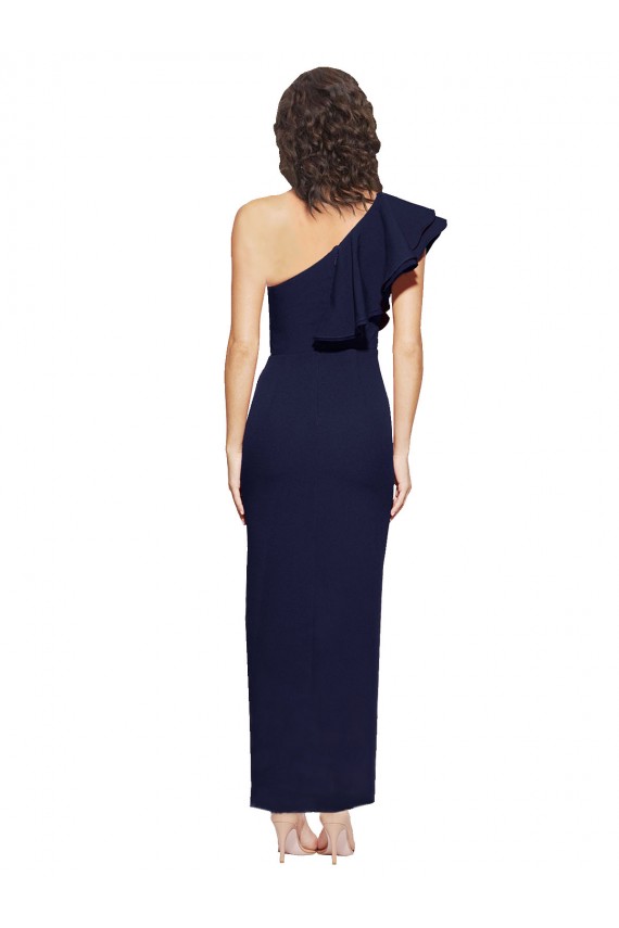 Buy Long Dark Navy Sleeveless Sheath Formal Evening Dress