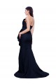 Buy Sweep Train Dark Navy Sleeveless Sheath Low Back Semi Formal Evening Dress