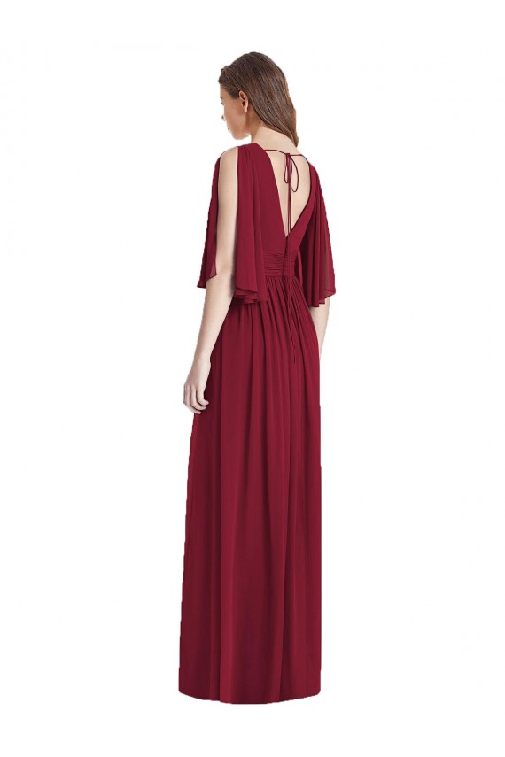 Buy Long Dark Navy Sleeveless Trumpet Tie Back Semi Formal Evening Dress