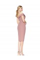 Buy Knee Length Dusty Pink Sleeveless Mermaid Black Tie Evening Dress