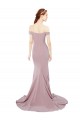 Buy Sweep Train Dusty Pink Sleeveless Mermaid Evening Dress