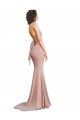Buy Long Dusty Pink Sleeveless Mermaid Low Back Formal Evening Dress