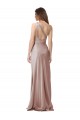 Buy Long Dusty Pink Sleeveless Sheath Open Back Formal Evening Dress