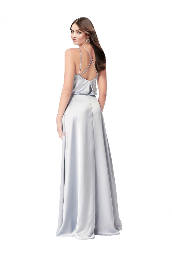Buy Long Fog Sleeveless A-Line Open Back Formal Evening Dress