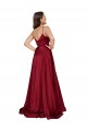 Buy Long French Blue Sleeveless A-Line Low Back Black Tie Evening Dress