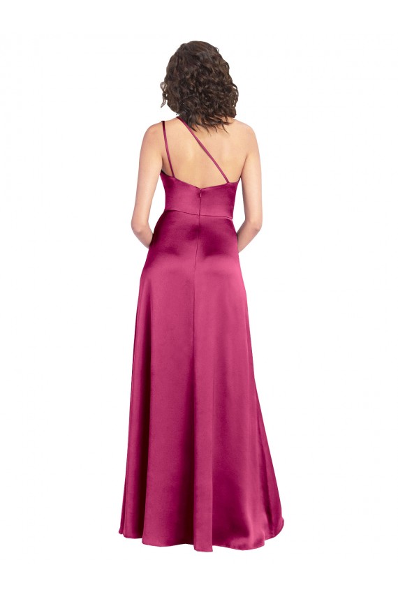 Buy Long Fuchsia Sleeveless A-Line Open Back Formal Evening Dress